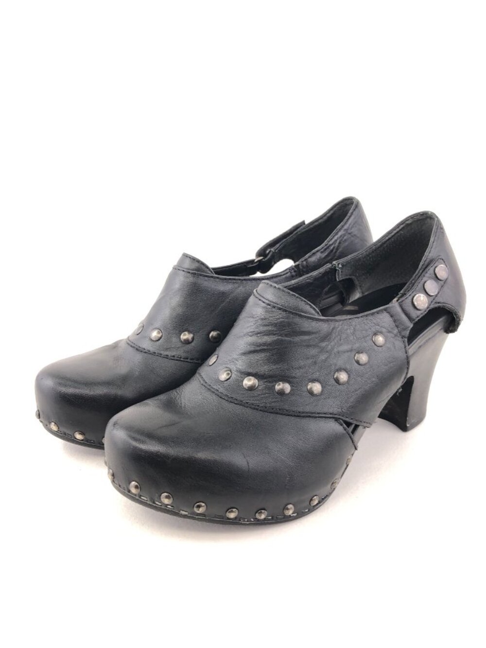 Dansko Ryder Black Full-Grain Leather Studded Clogs EUR 40 - Picture 3 of 15